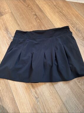 Athleta Black L Pleated Active Skirt